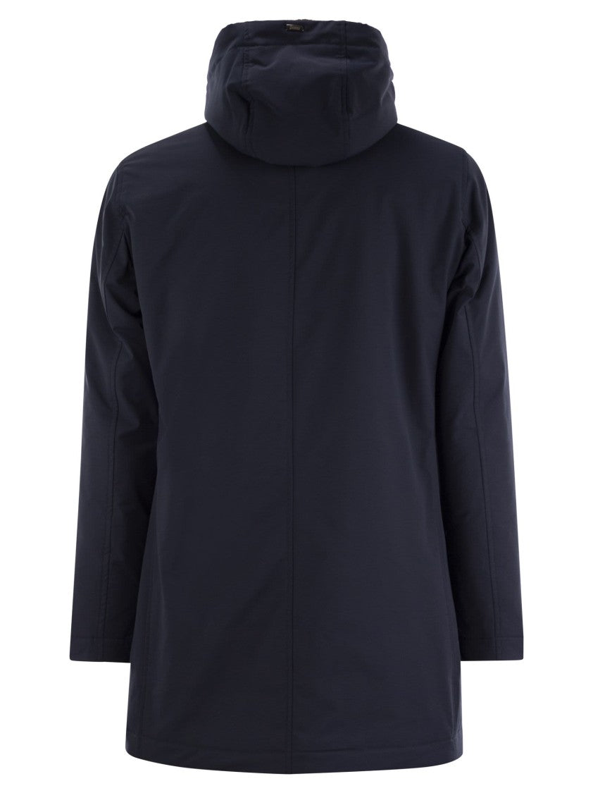 Herno Hooded Padded Parka With Two-Way Zip