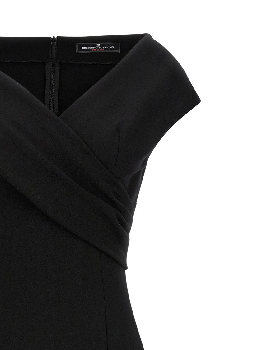 Ermanno Scervino Midi Dress With Crossover Front