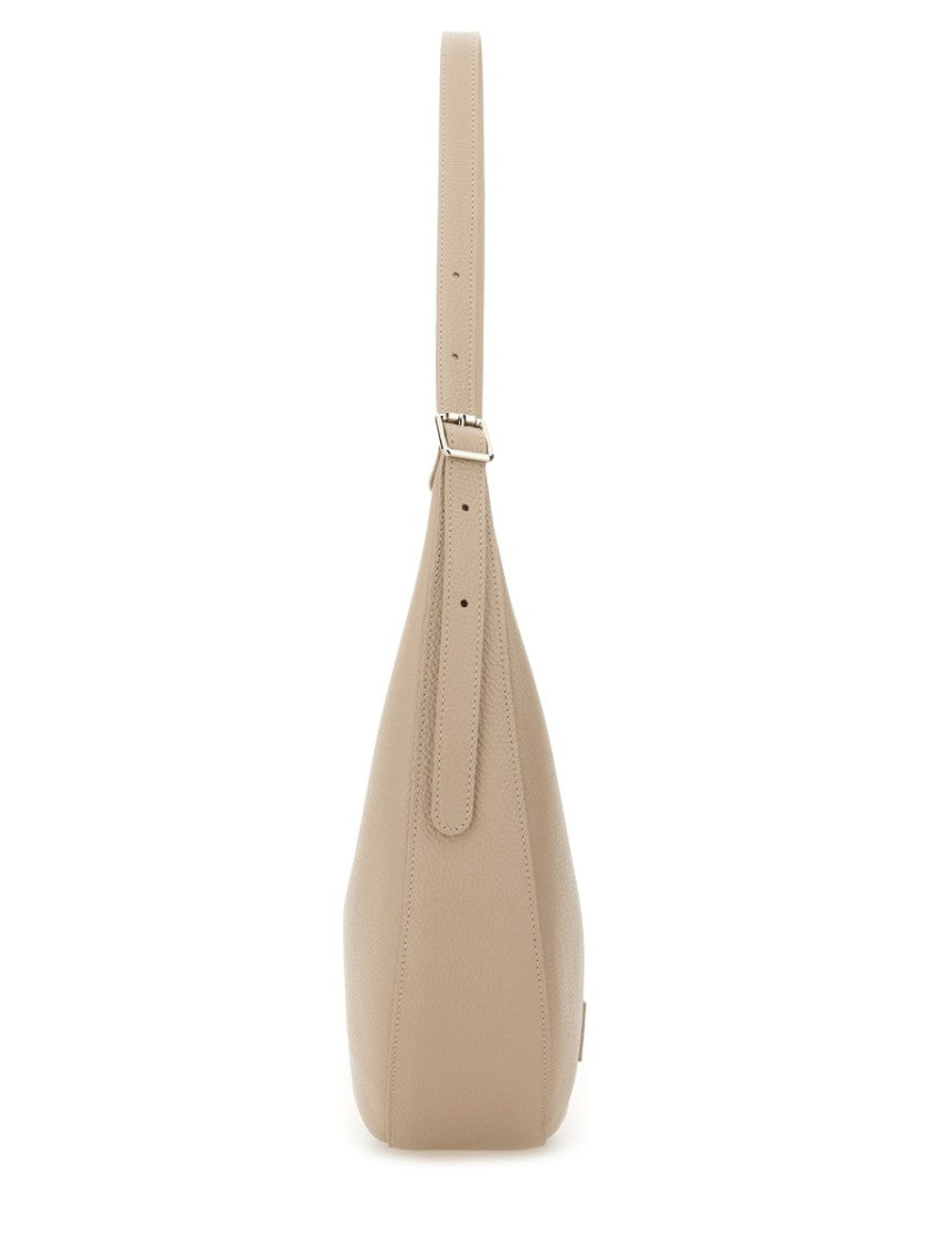 Longchamp Rounded Leather Shoulder Bag