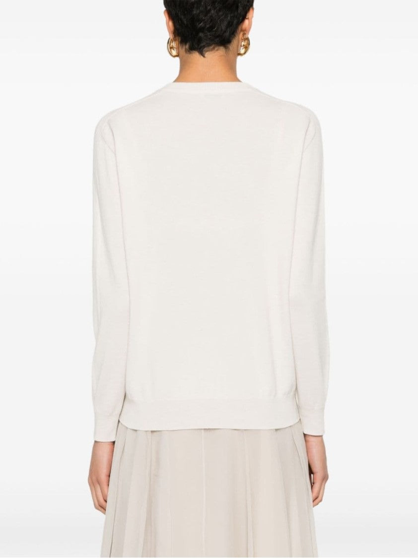 Brunello Cucinelli Crew Neck Long Sleeve Knit Sweater
