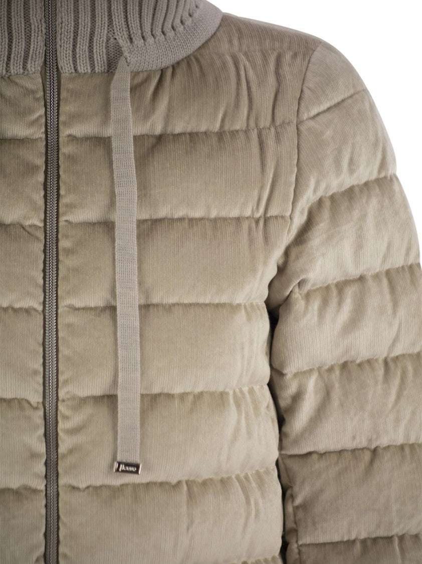 Herno Resort Hood In Dusty Velvet