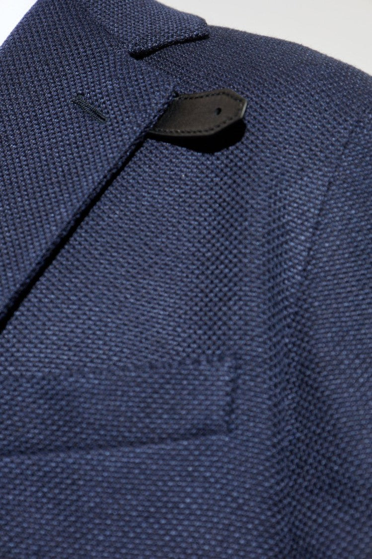 Brioni Tailored Black Jersey Blazer With Notch Lapel