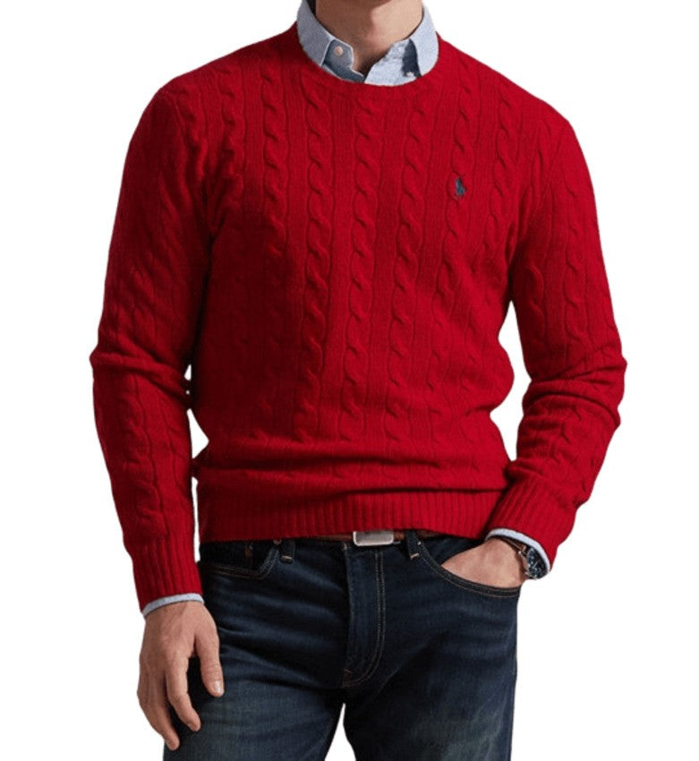 Polo Ralph Lauren Cable-Knit Red Sweater