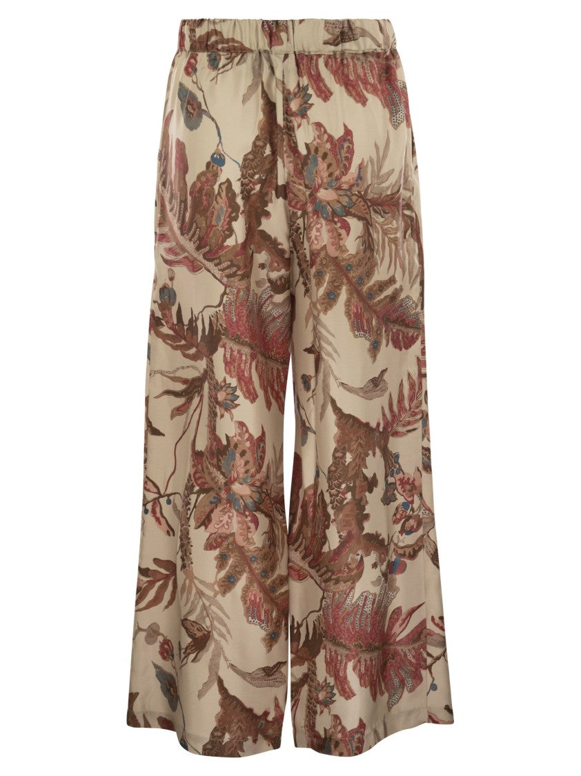 Max Mara Temide - Printed Silk Twill Trousers