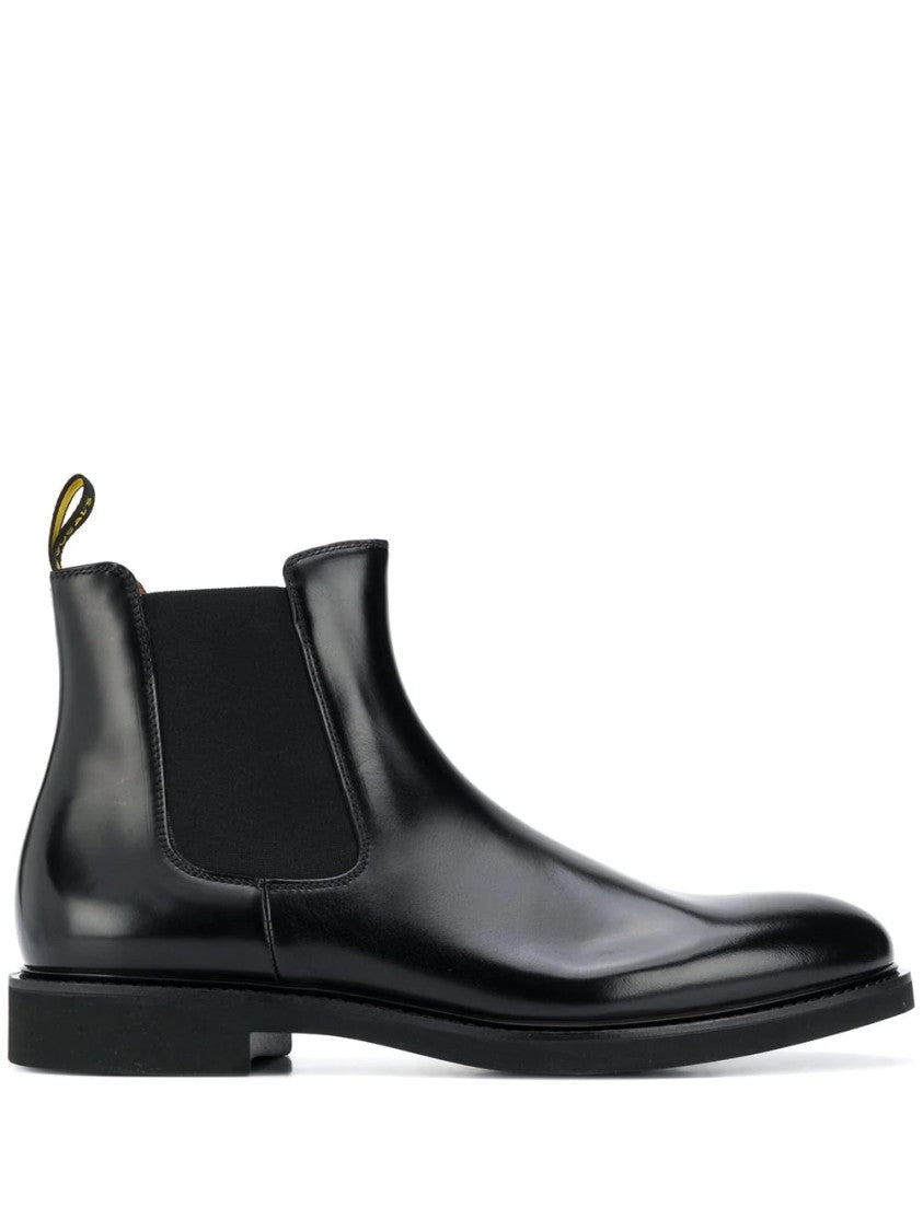Doucal's Black Chealsea Boot Horse Ankle Boots