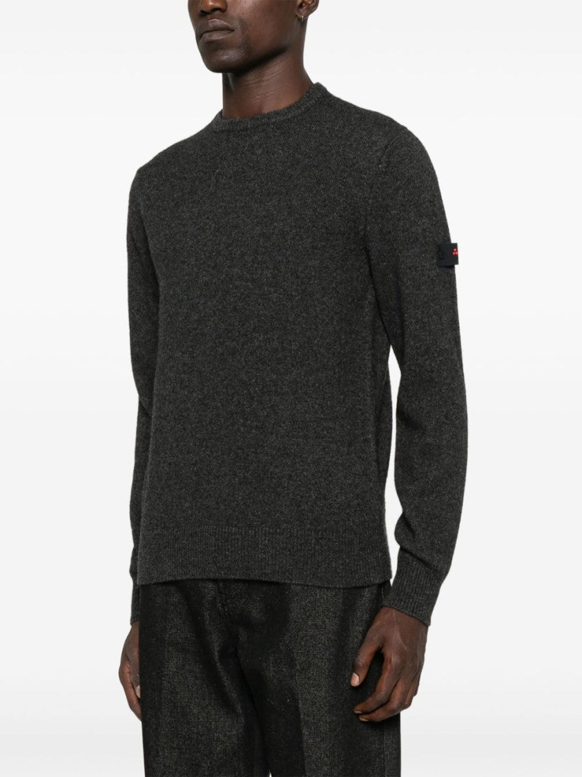 Peuterey Textured Knit Sweater With Crew Neckline