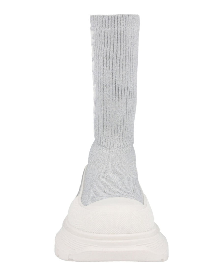 Alexander Mcqueen Ribbed Tread Slick Boots