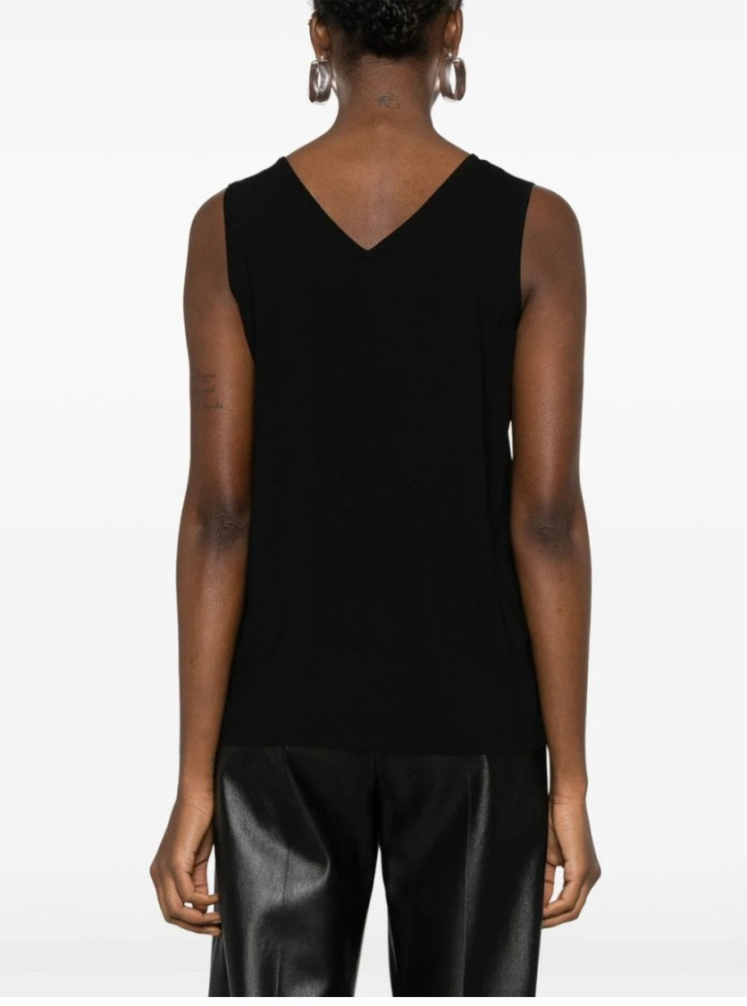 Fabiana Filippi Sleeveless V-Neck Top With Relaxed Fit