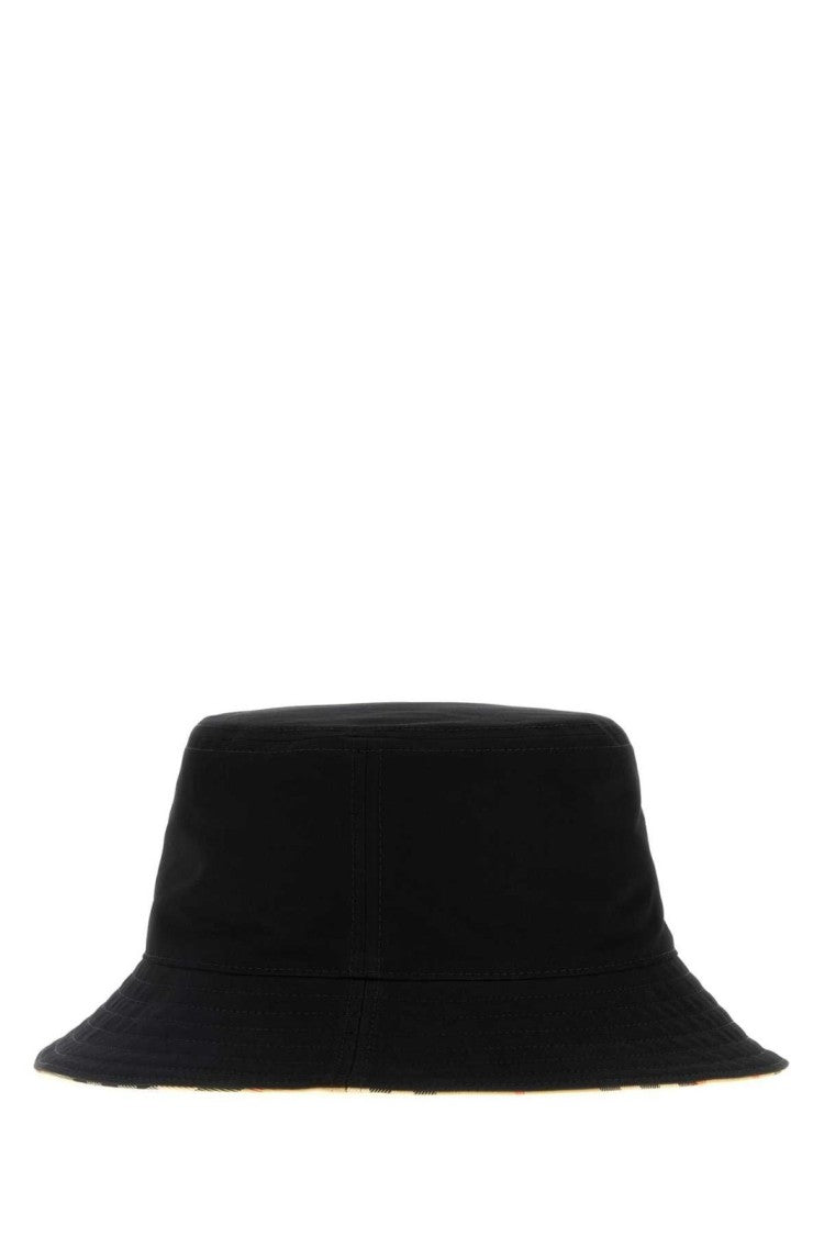 Burberry Refined Black Bucket Hat With Design