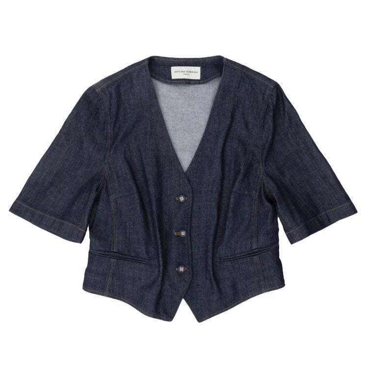 Officine Generale Tailored Waistcoat With Wide 3/4 Sleeves