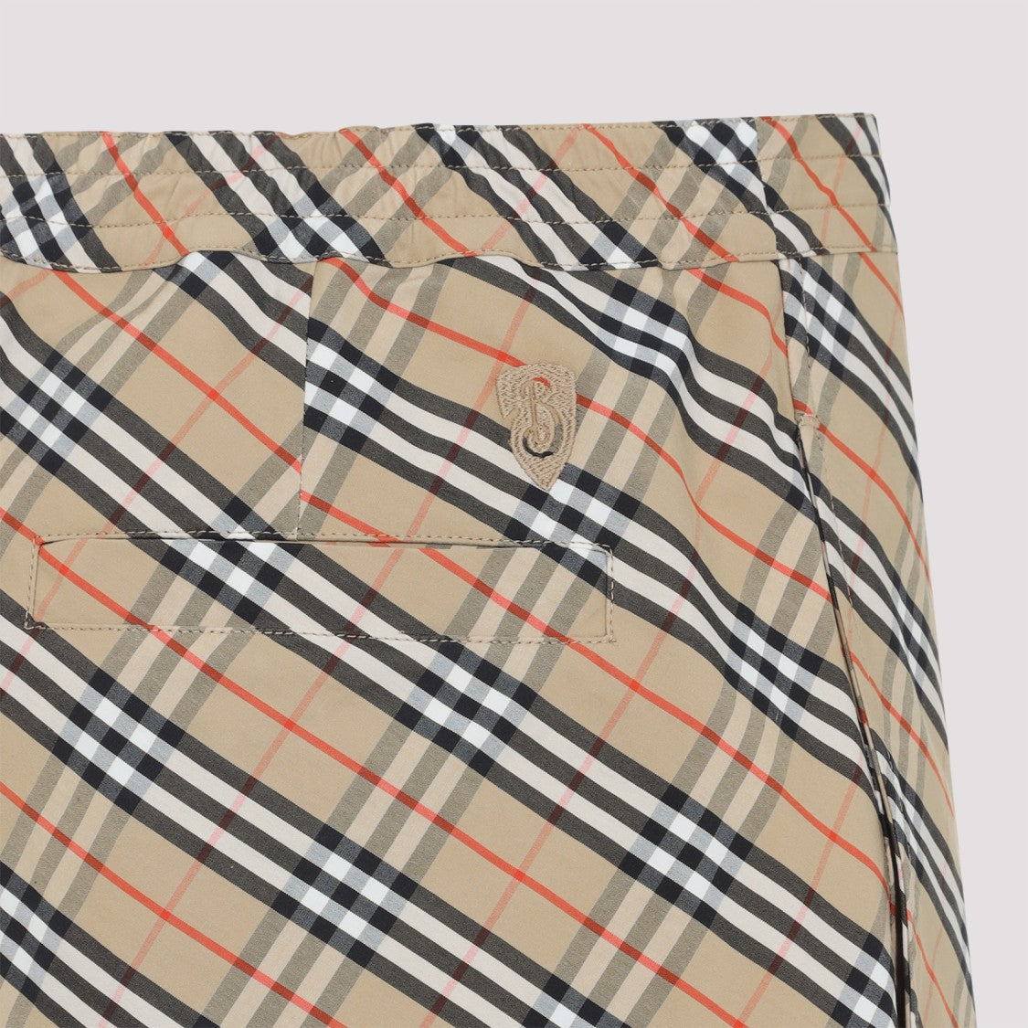 Burberry Check Beige Cotton Shorts