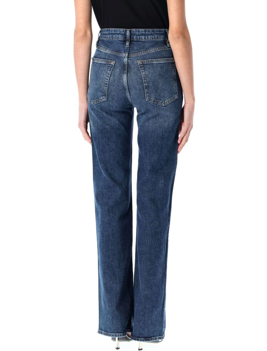 Frame Classic Straight-Leg Jeans With Mid-Rise Waist
