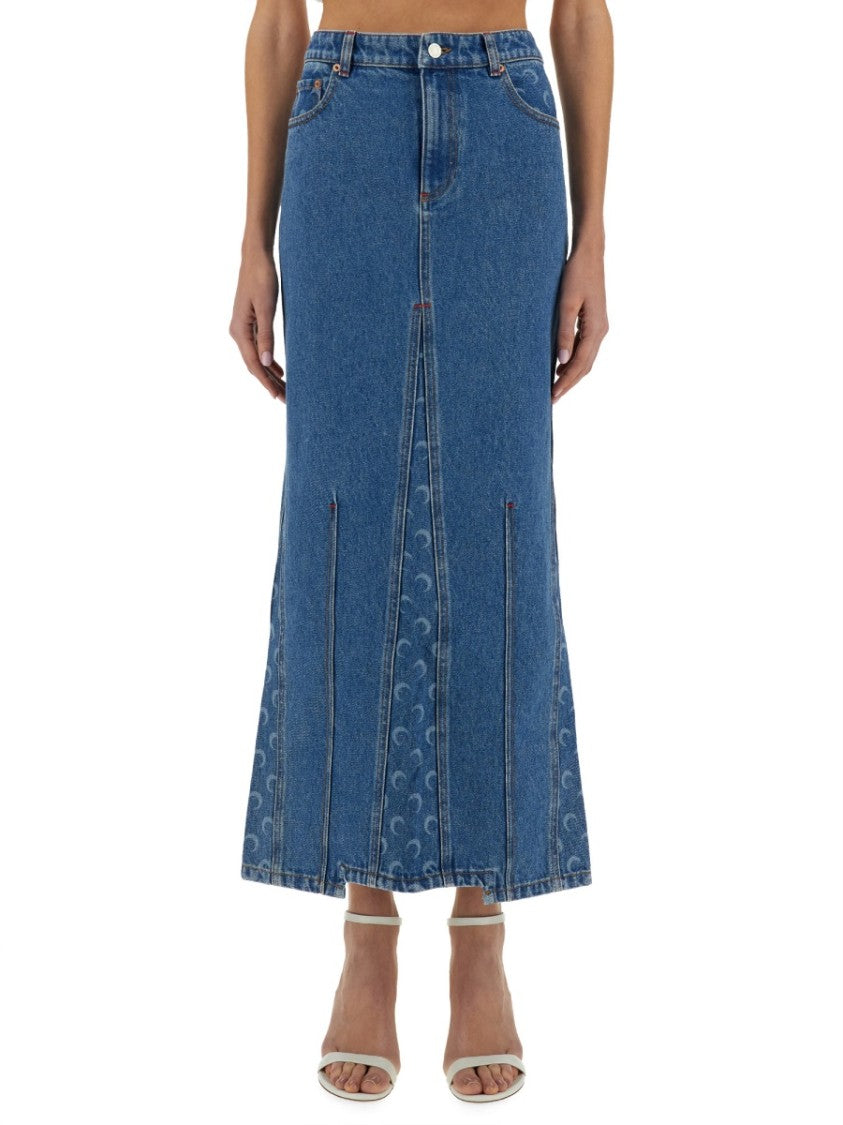 Marine Serre "Moon Laser" Long Skirt