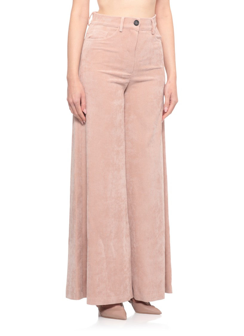 D. Exterior Corduroy Palazzo Pants