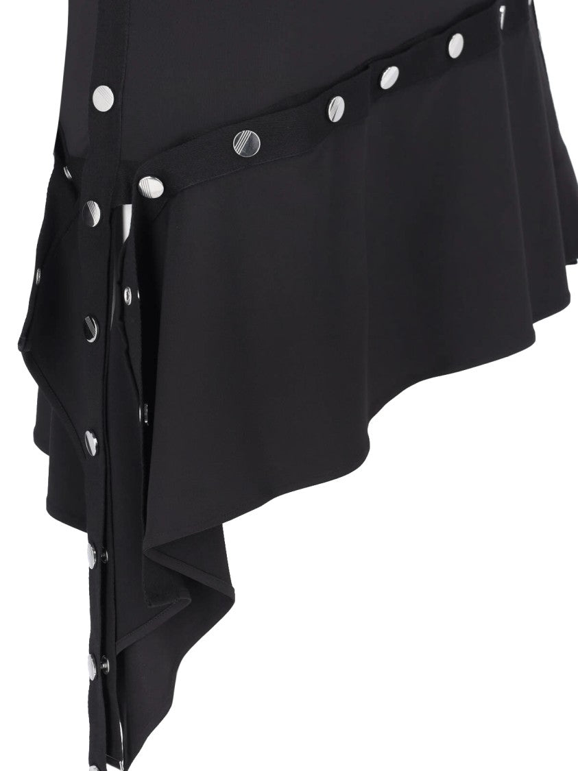 The Attico Black Jersey Mini Dress
