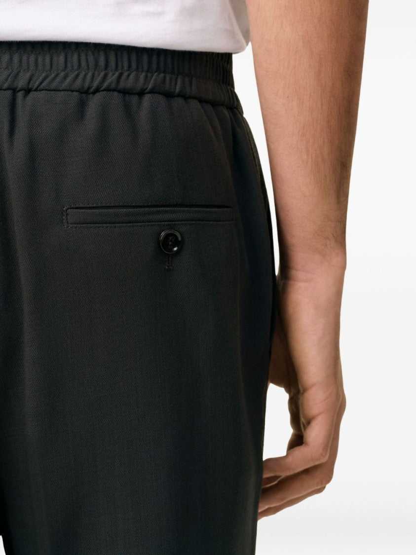 Ami Black Elasticated Trousers