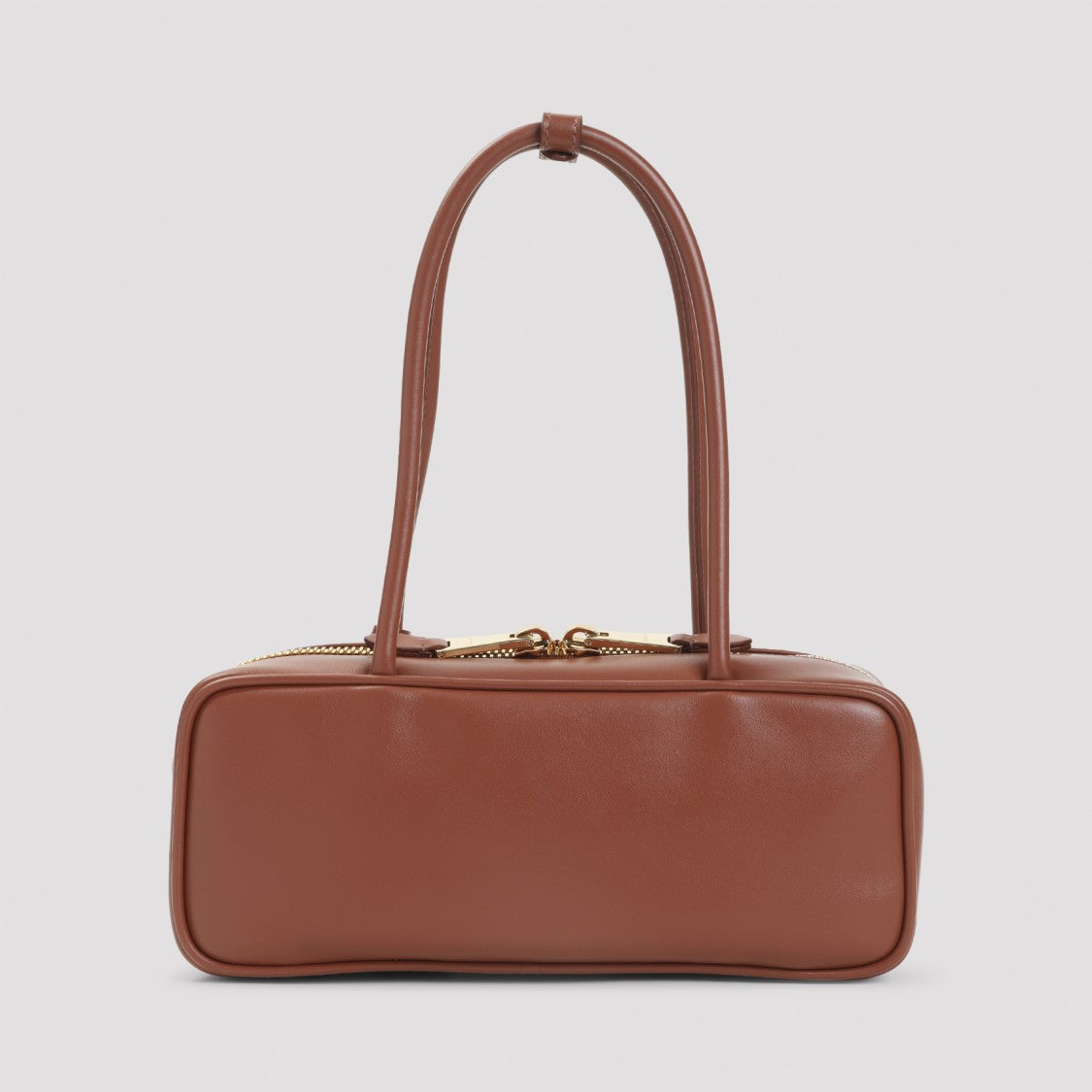 Miu Miu Rectangular Brown Calf Leather Handbag