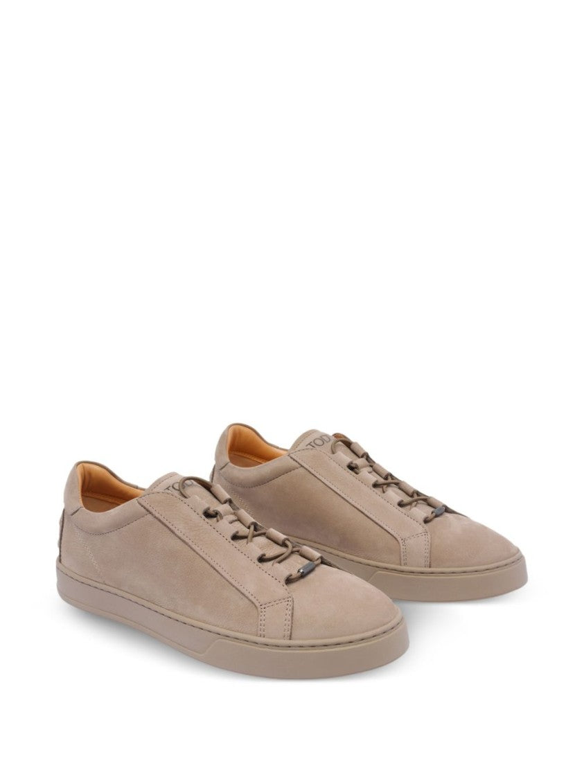 Tod's Nabuk Sneakers With Minimalist Design And Logo Detail