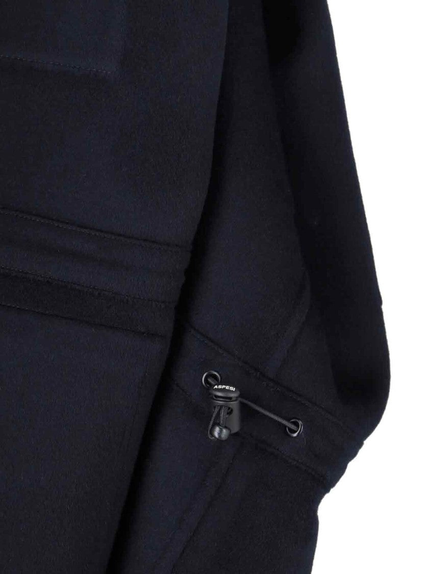 Aspesi Structured Front Zipper Jacket With Stand Collar