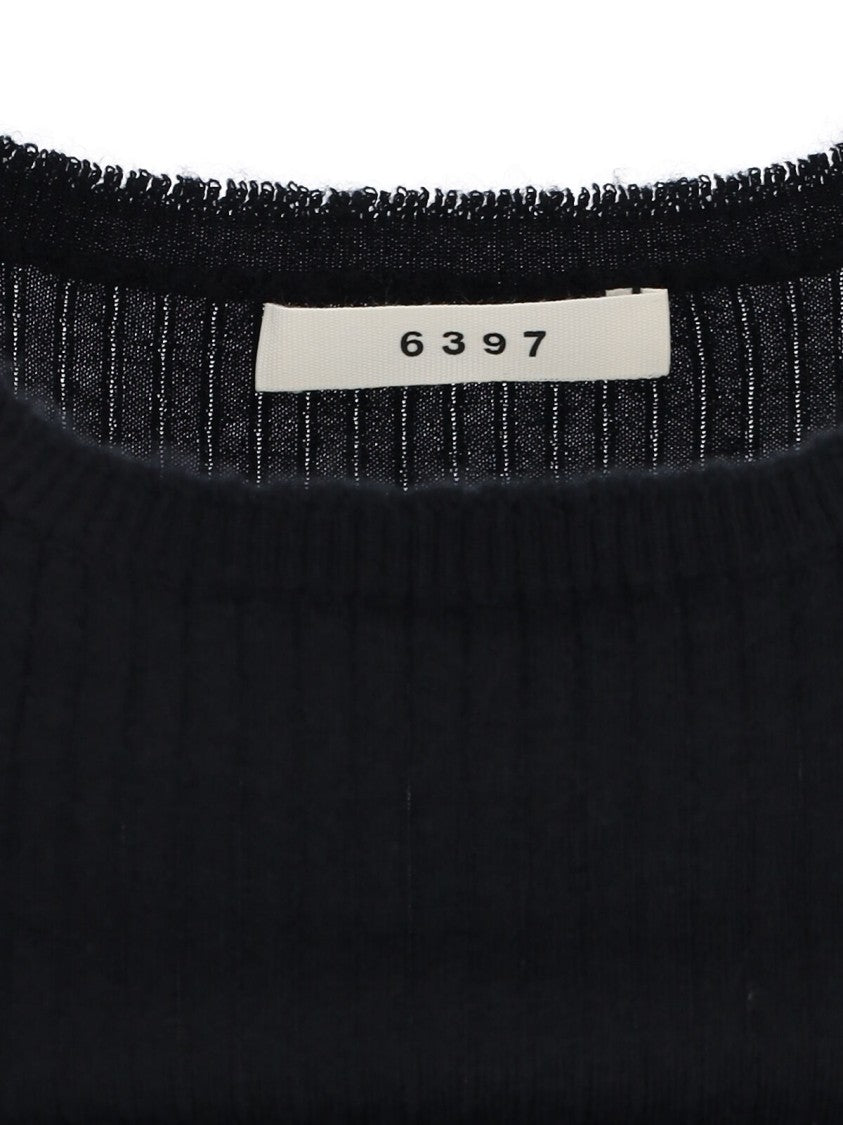 6397 Ribbed Knit Tank Top – Black