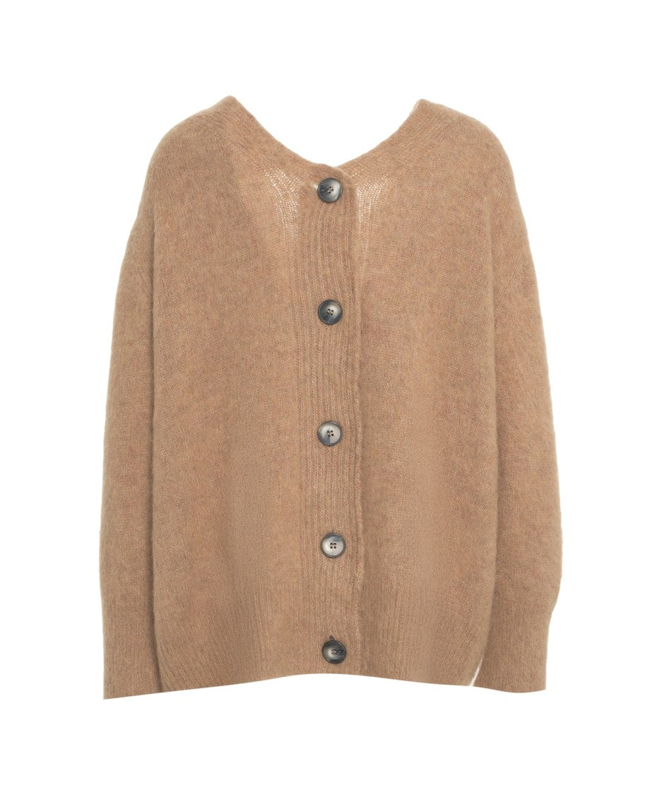 Solotre Misto Mohair Cardigan With V-Neck And Practical Pockets