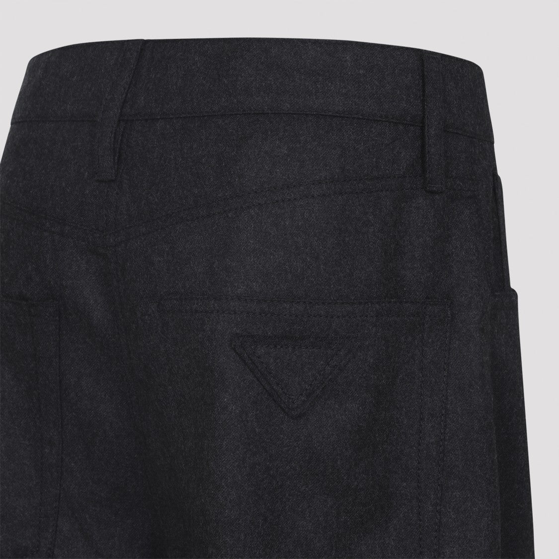Prada High-Waisted Straight-Leg Trousers In Fine Virgin Wool