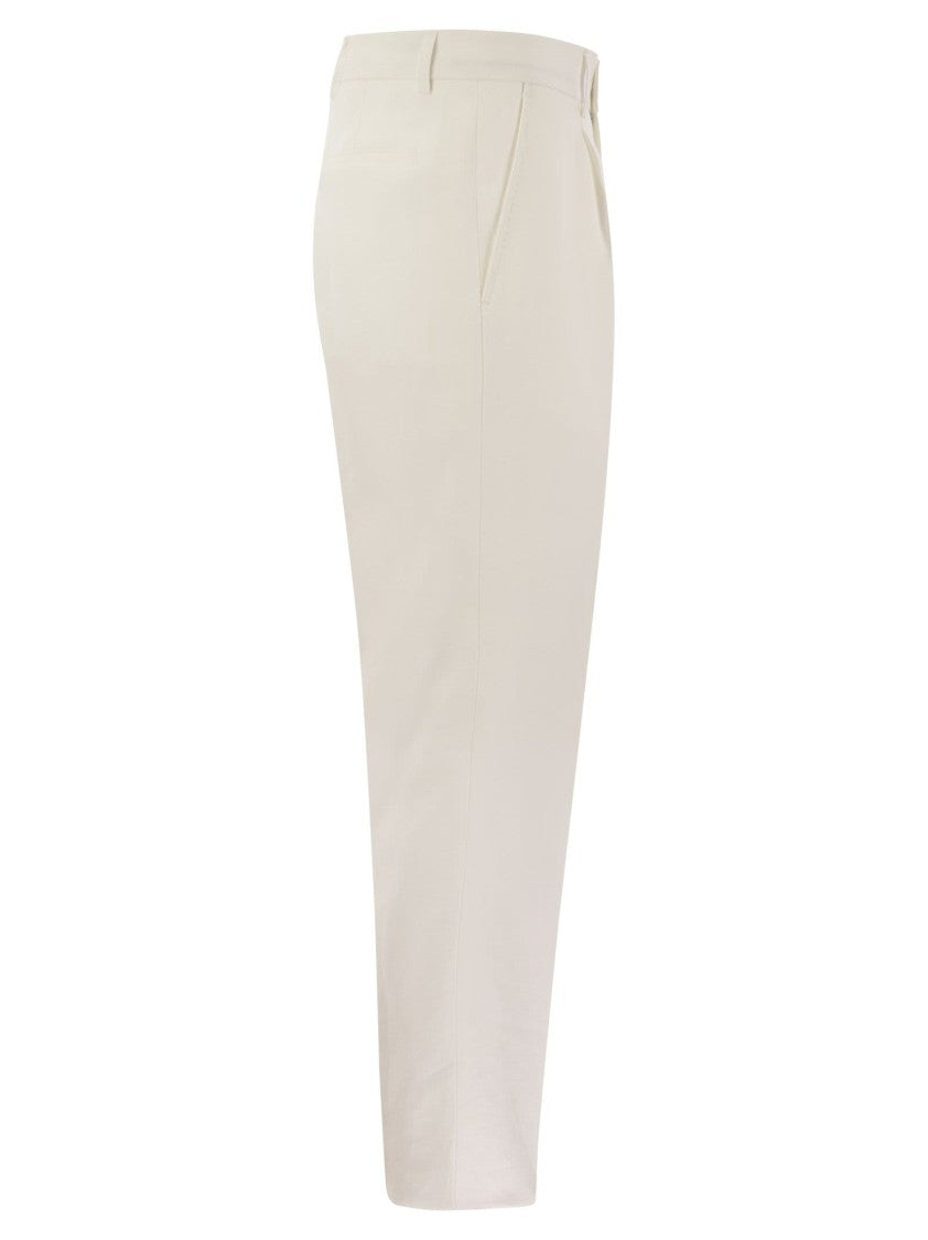 Brunello Cucinelli Leisure Fit Linen Trousers With Darts