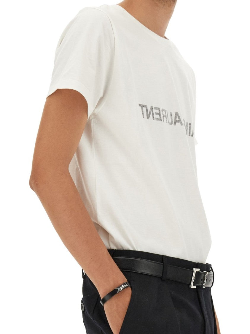 Saint Laurent T-Shirt With Reverse Logo