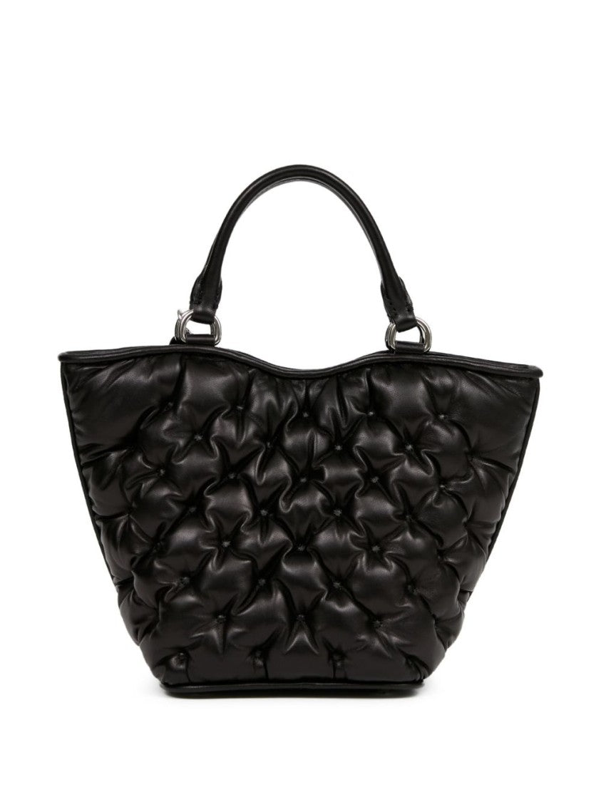 Maison Margiela Quilted Lambskin Handbag With Silver-Tone Hardware