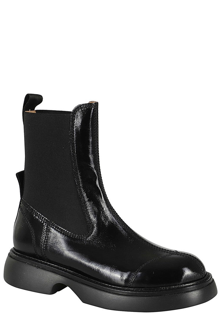 Ganni Everyday Mid Chelsea Boots Tonal Naplack