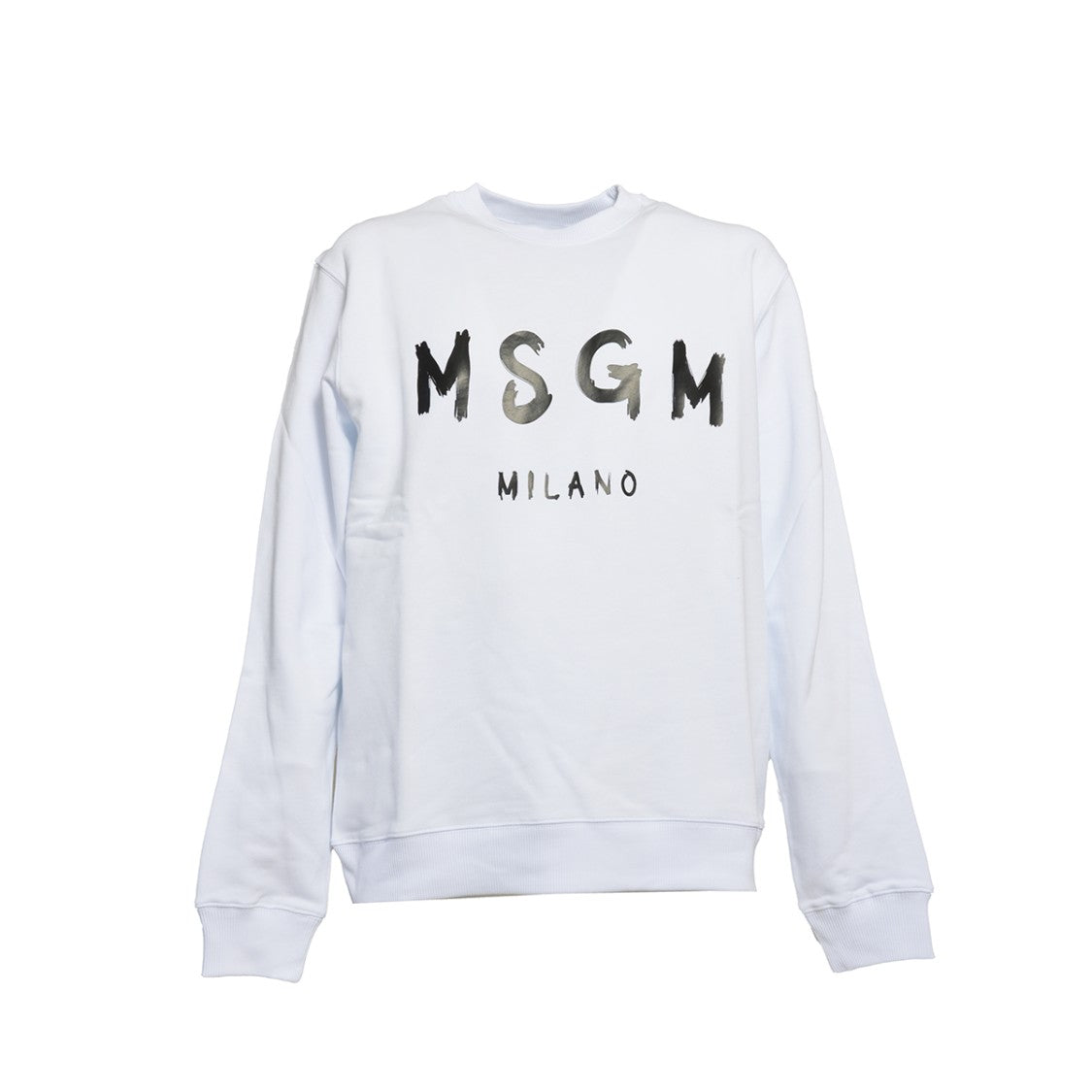 Msgm White Cotton Crewneck Sweatshirt