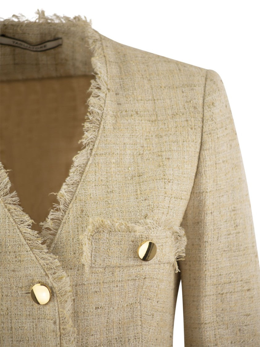 Tagliatore Dharma - Papyrus-Effect Jacket