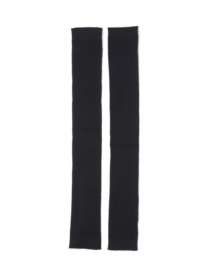 Sa Su Phi Long Ribbed Knit Gloves With Thumb Hole Design