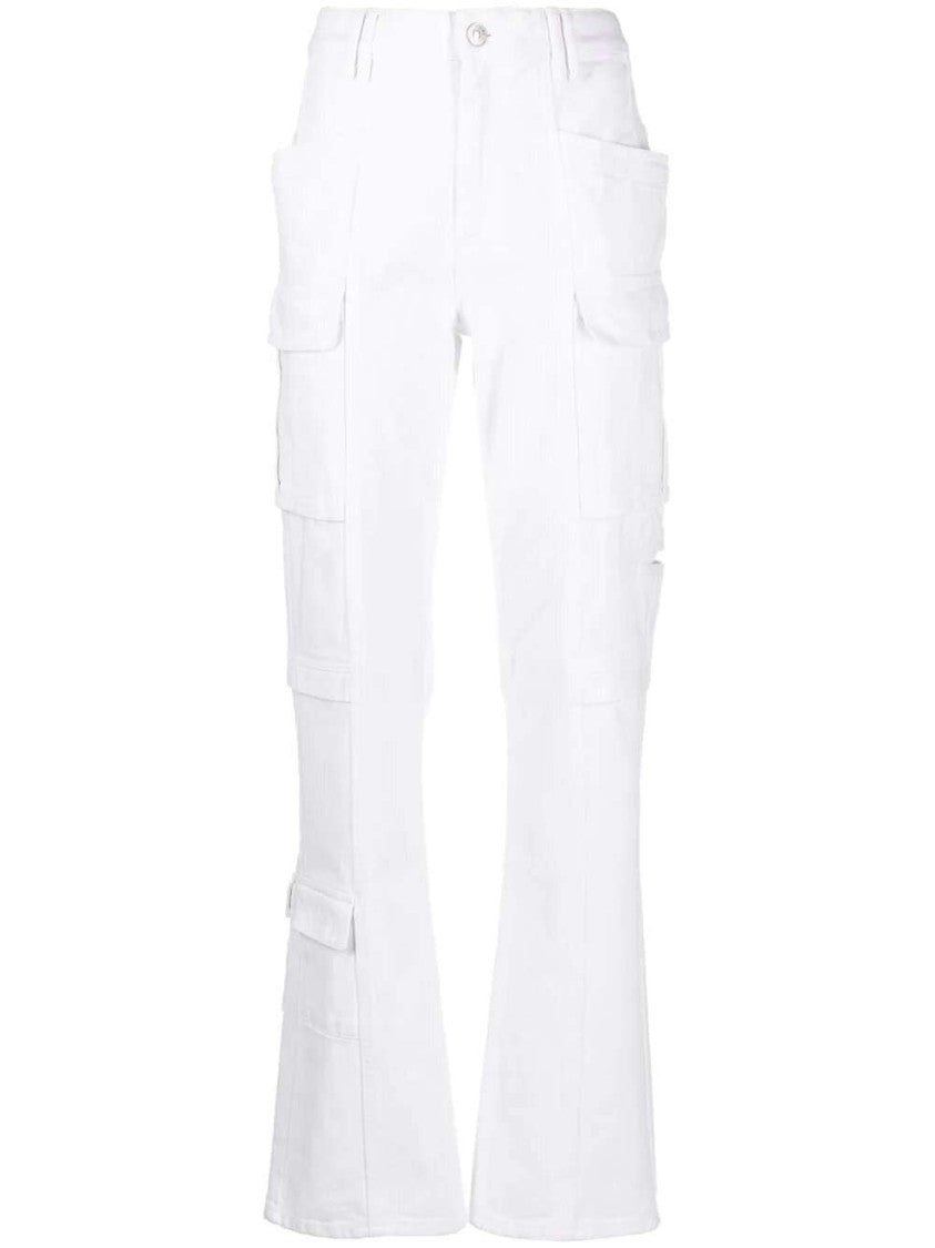 Isabel Marant Cargo Pocket Straight-Leg Denim Jeans