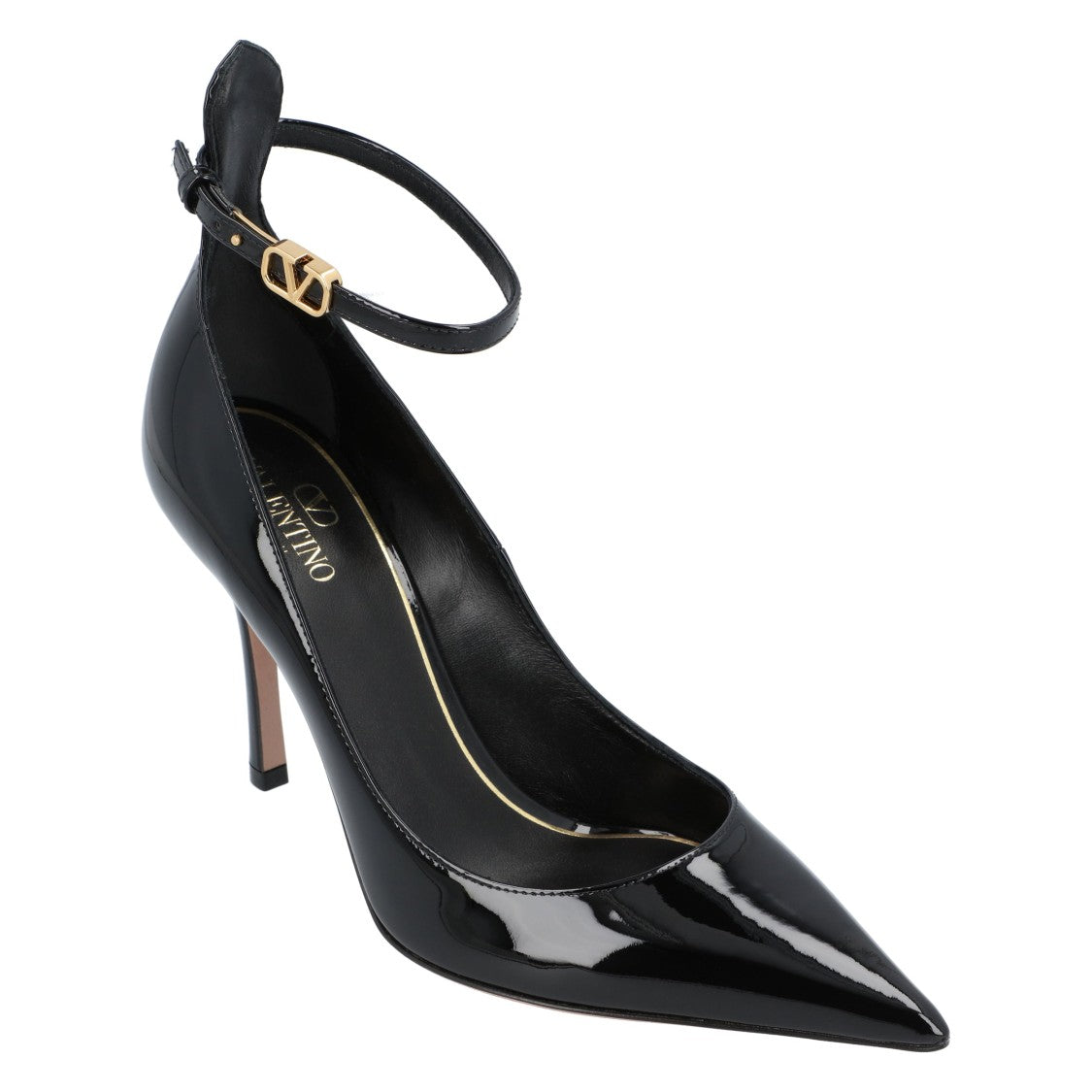 Valentino Tan-Go Patent Leather Pump 100Mm Black