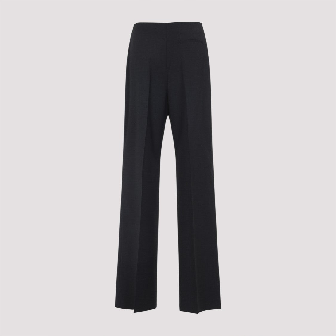 Alberta Ferretti High-Waisted Straight-Leg Trousers With Pressed Crease