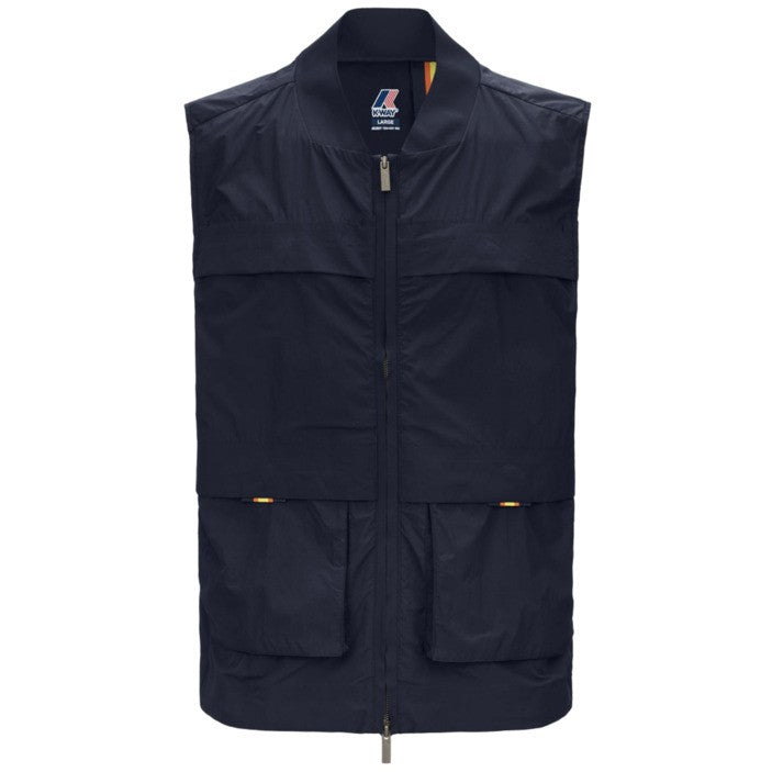 K-Way Textured Finish Blue Jacket With Adjustable Hem