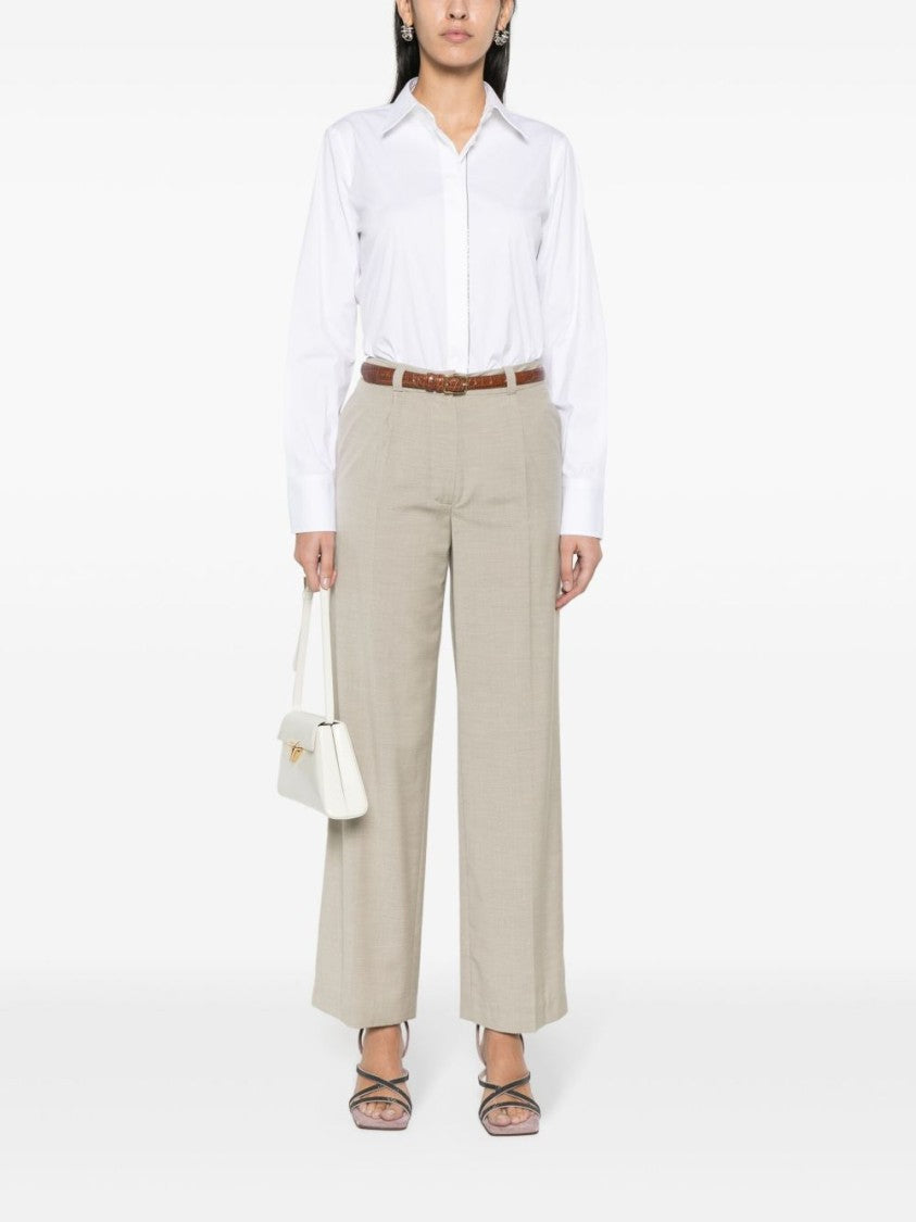 Brunello Cucinelli White Cotton Shirt With Stretch Design