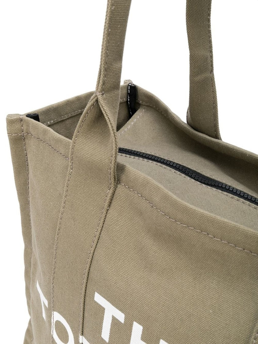 Marc Jacobs Structured Cotton Tote Bag With Bold Lettering