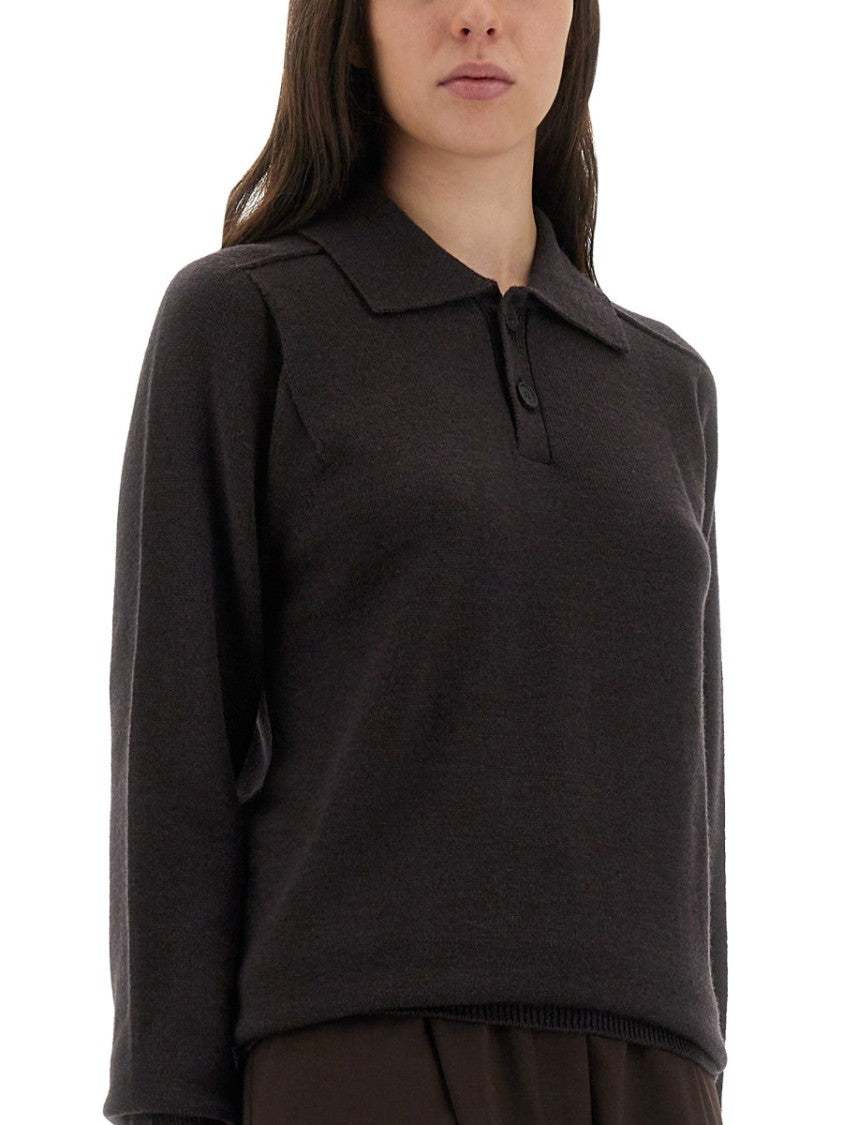 Studio Nicholson "Inverness" Shirt With Polo Collar