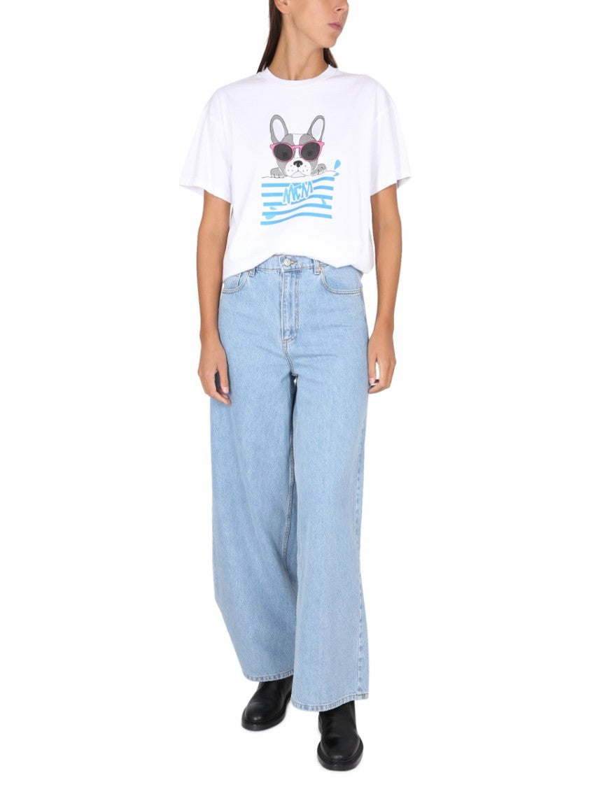 Mcm Playful Graphic Crewneck T-Shirt