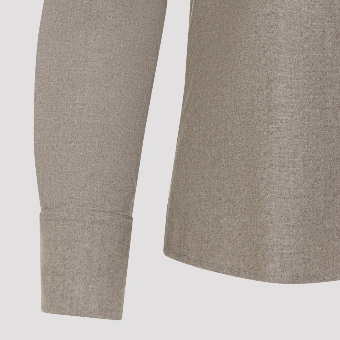 Max Mara Dark Cacha Brown Cashmere Tebaide Foule Shirt