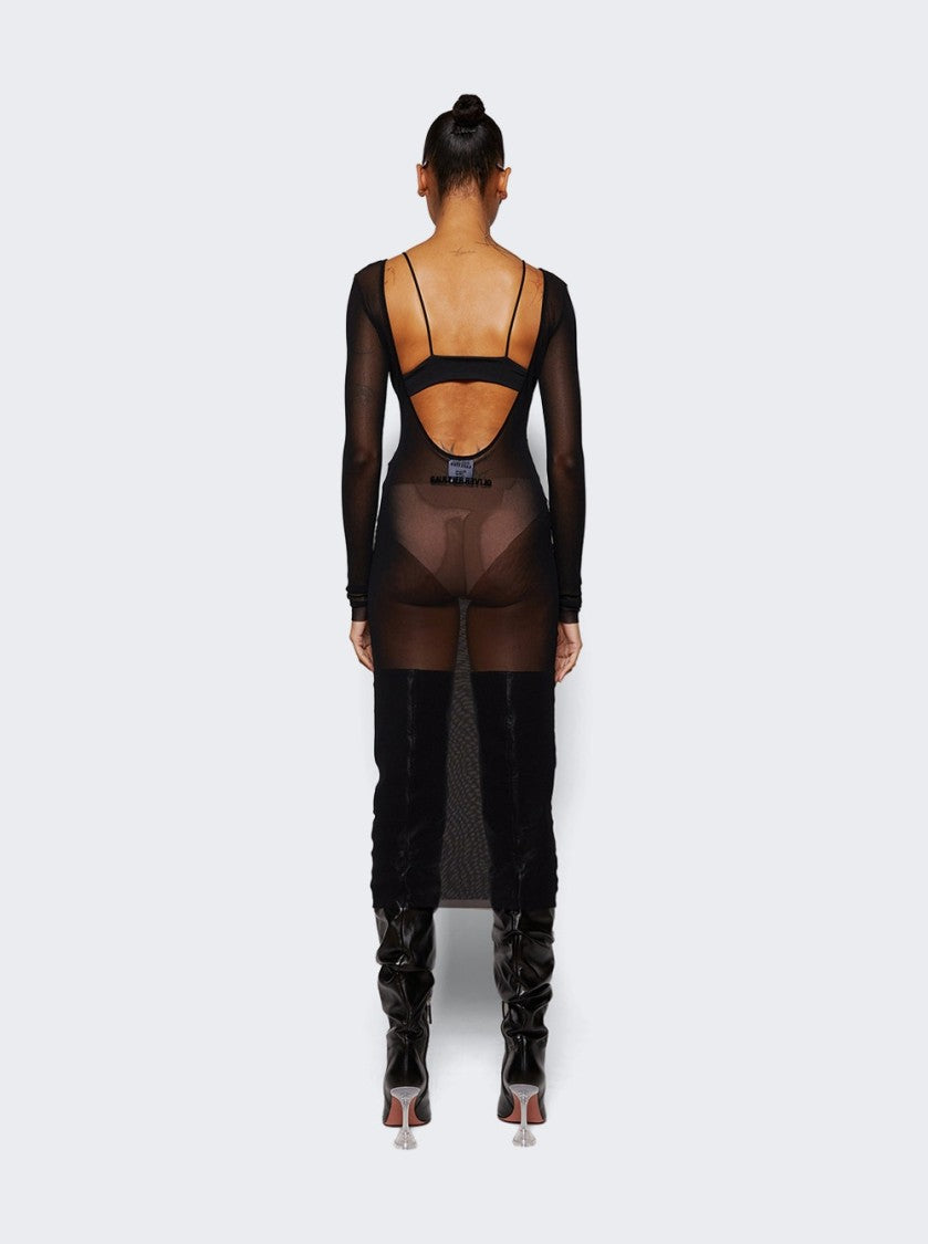 Jean Paul Gaultier X Shayne Oliver Mesh Low Cut And Backless Dress