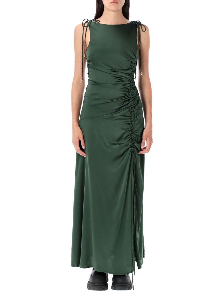 Ganni Gathered Long Dress