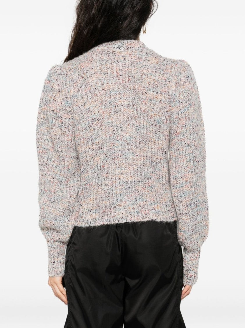 Twin-Set Textured Knit Cropped Sweater With Decorative Buttons
