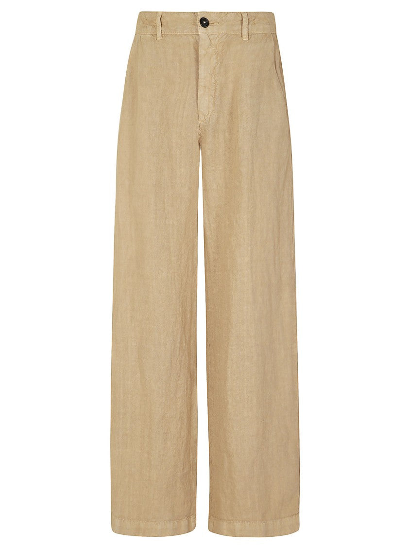 Massimo Alba Wide-Leg Trousers With High Waist And Button Closure