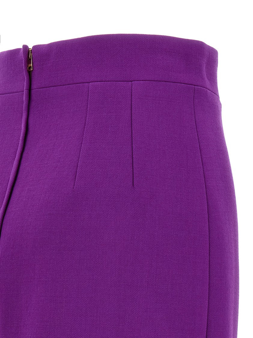 Dolce & Gabbana Double Wool Crêpe Midi Skirt