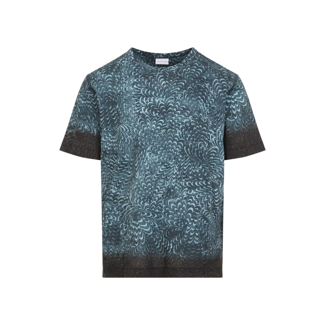 Dries Van Noten Hubba Blue Cotton T-Shirt