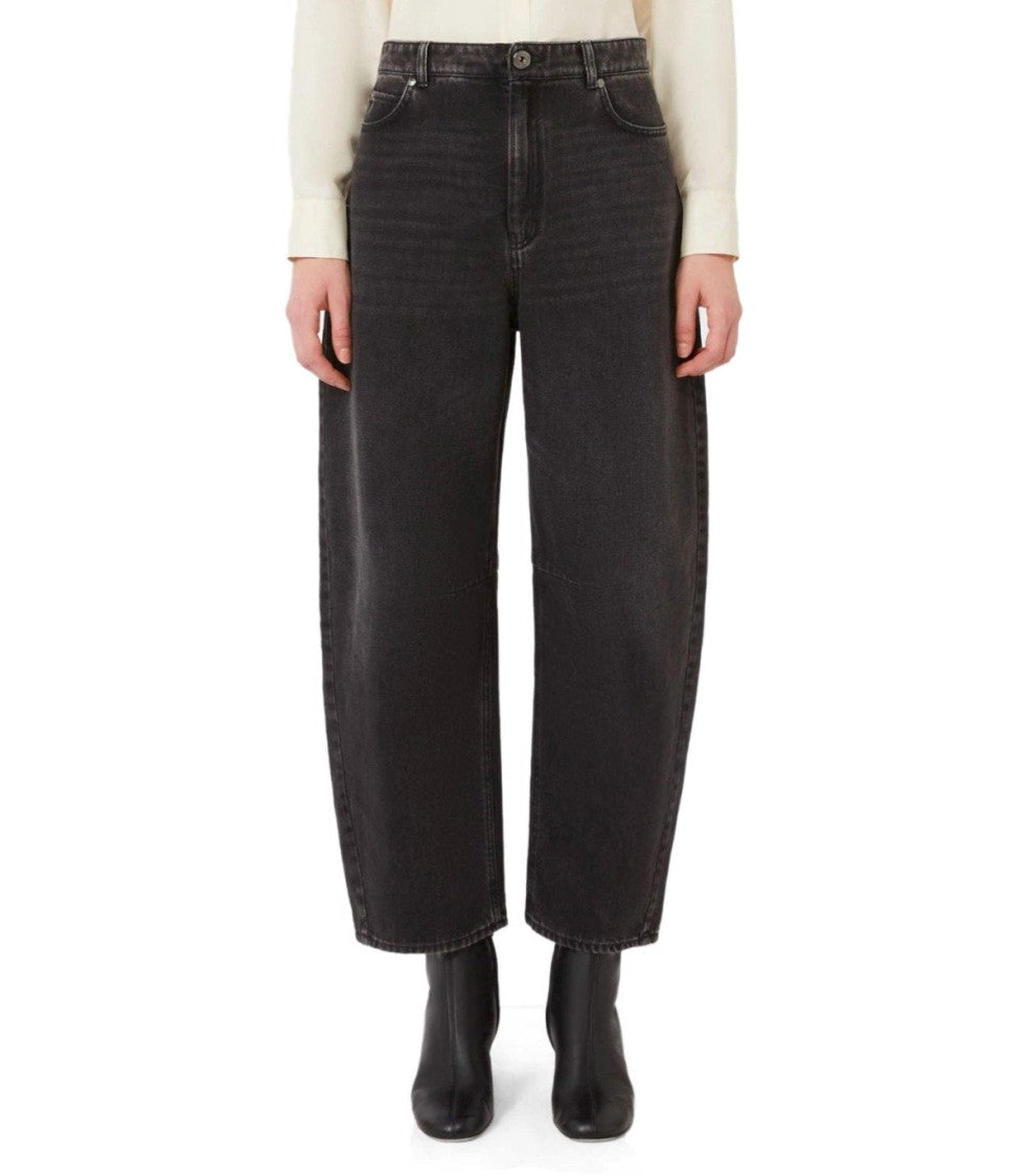 Max Mara Douglas Black Barrel Jeans