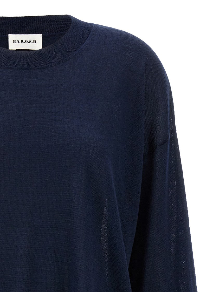 P.A.R.O.S.H. Lightweight Wool Blend Crew-Neck Sweater